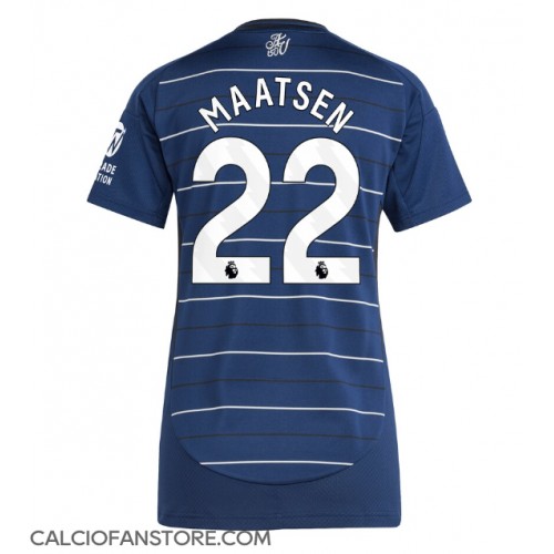 Maglia Calcio Aston Villa Ian Maatsen #22 Terza Divisa Donna 2024-25 Manica Corta